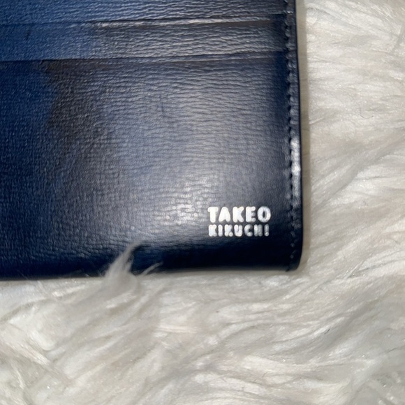 TAKEO KIKUCHI Folding Long Wallet EUC in Navy - Picture 7 of 12